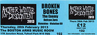 Broken Bones - Another Winter of Discontent, The Boston Arms, Tufnell Park 28.2.13